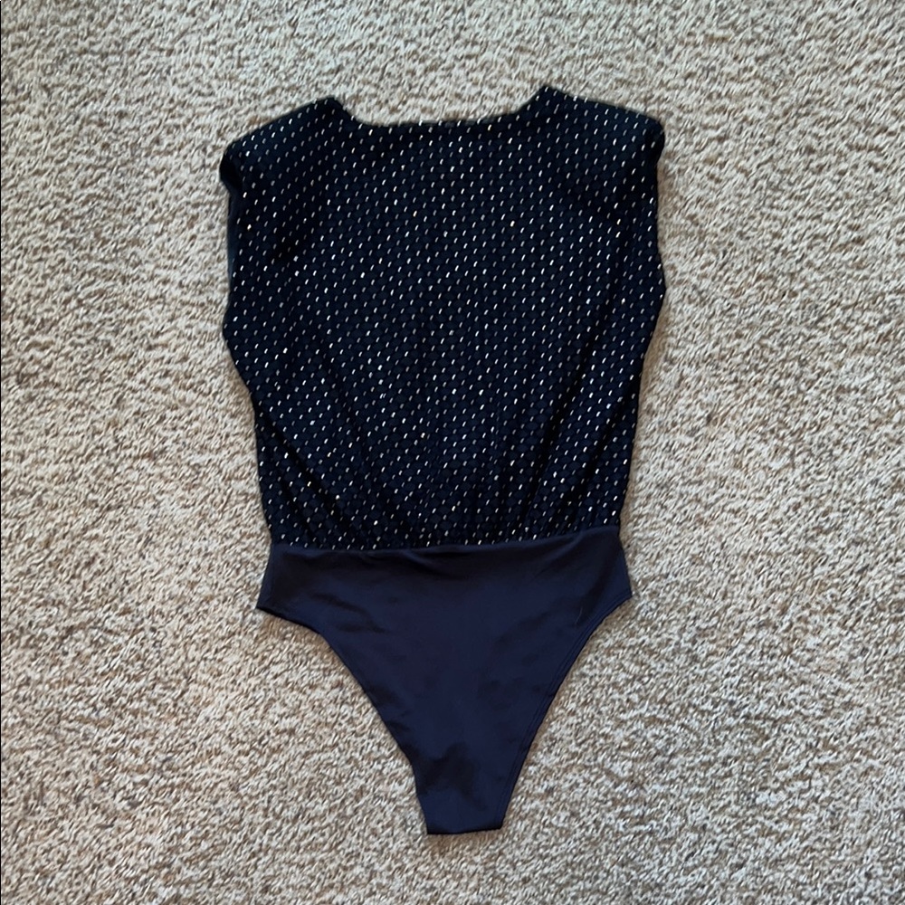 Black Rhinestone Bodysuit - Picture 4 of 4